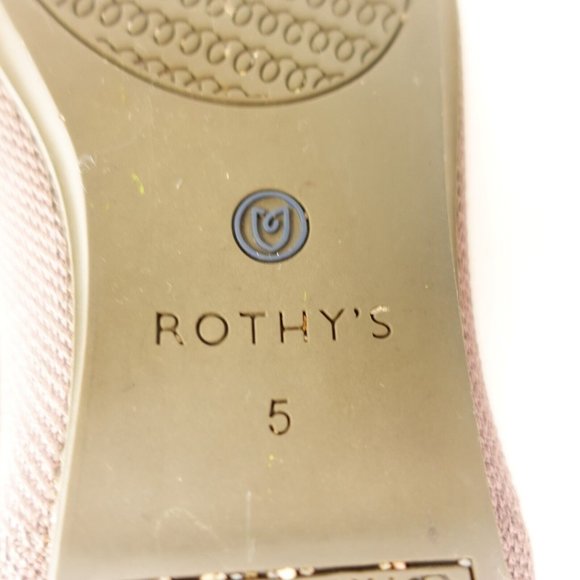 ROTHY'S Womens 100% Recycled Brown Nude Ballerinas Ballet Flat Shoes 5 Knitted - Picture 13 of 13